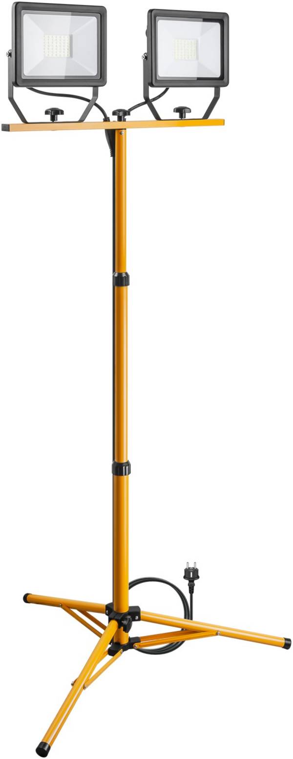 Faretto da costruzione a LED Goobay con treppiede telescopico, 2x 50 W - con un totale di 8500 lm e luce bianca...