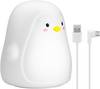 Goobay Luce notturna a LED "Pinguino" luce bianca calda e 7 variazioni di colore (luce RGB), con 3 modalità di illumina