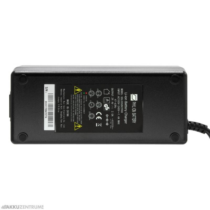 Caricabatterie per bici elettrica Caricabatterie Phylion 29,0 V / 2,0 A - RCA angolato-1