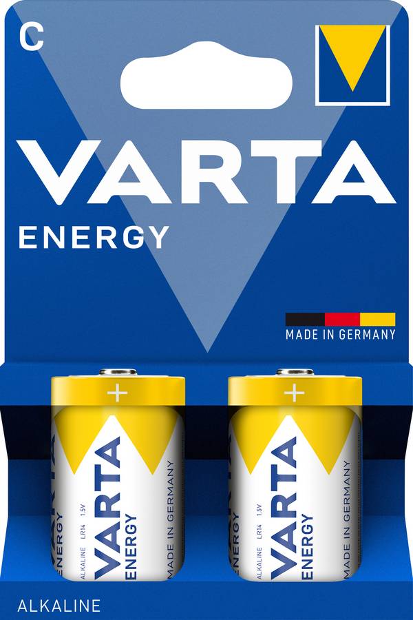 Batteria alcalina Varta, Baby, C, LR14, 1,5 V Energy, blister per vendita al dettaglio (confezione da 2)