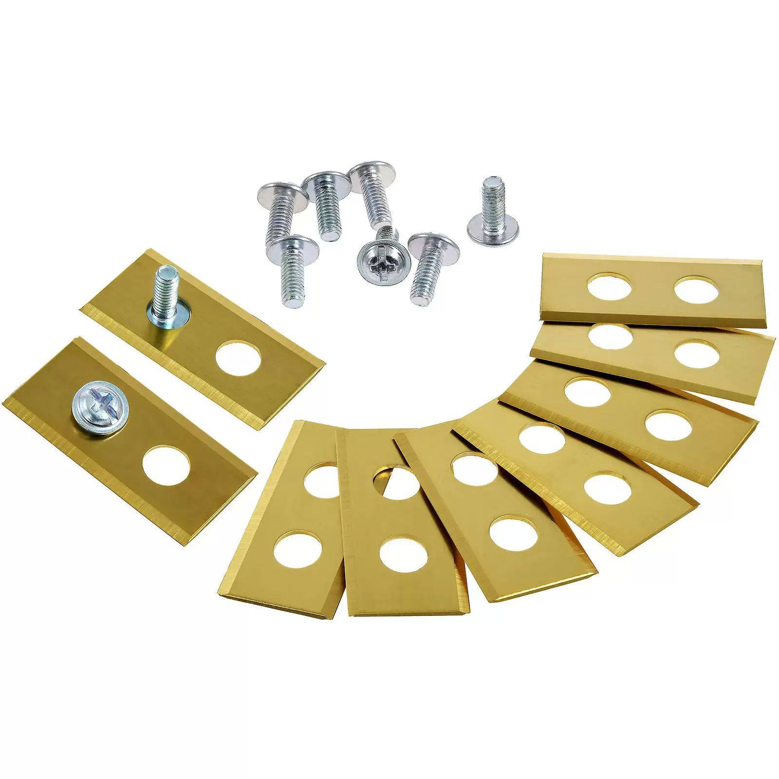 9 lame di ricambio/lame di taglio (0,9 mm) in titanio per tutti i robot rasaerba Worx Landroid-0
