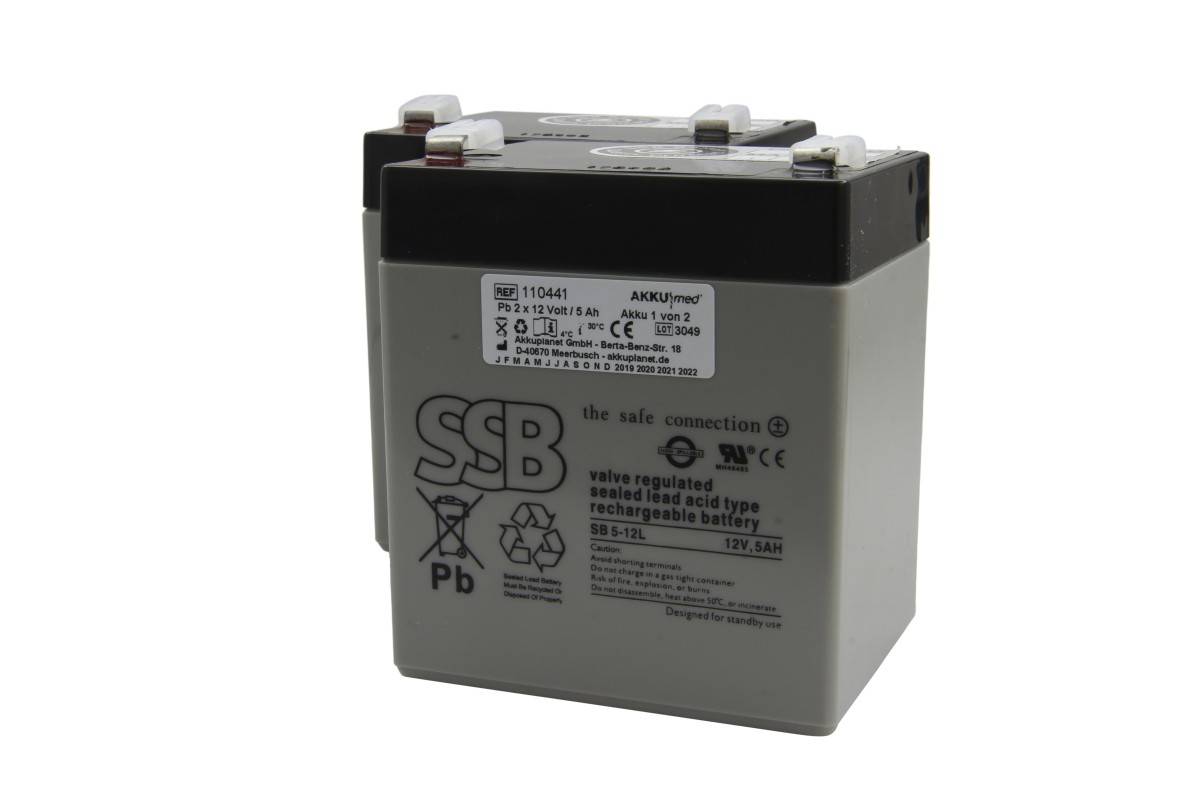Inserto batteria al piombo AKKUmed adatto per sollevatori AKS tipo Foldy, Dualo, Clino, tipo 89070/89154 - 12 V 5000...-0
