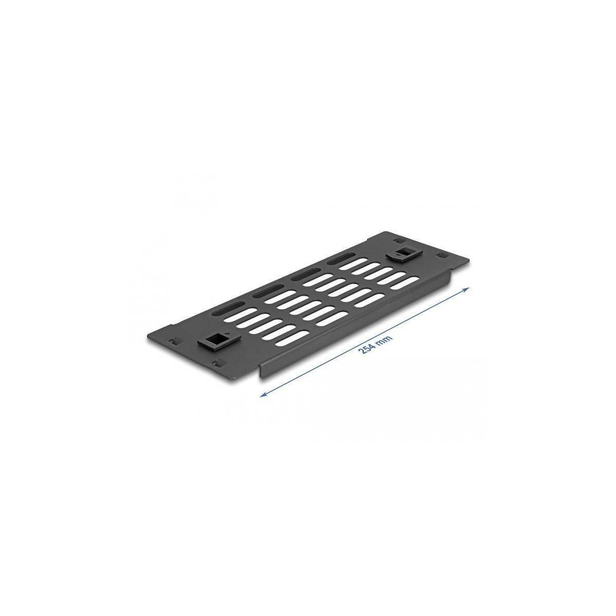 Delock - Rackpaneel - mit Lüftungsschlitzen - Schwarz - 2U - 25,4 cm (10") (66986)-1