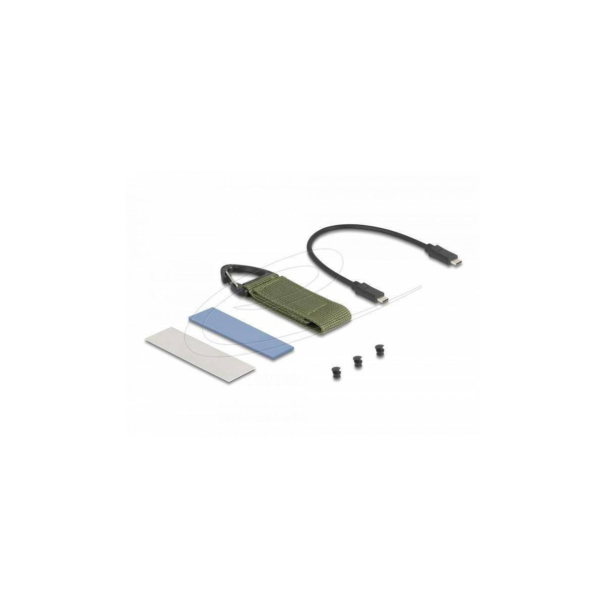 Delock Speichergehäuse - 40 Gbps, tool free - M.2 - M.2 NVMe Card / PCIe (NVMe)-3
