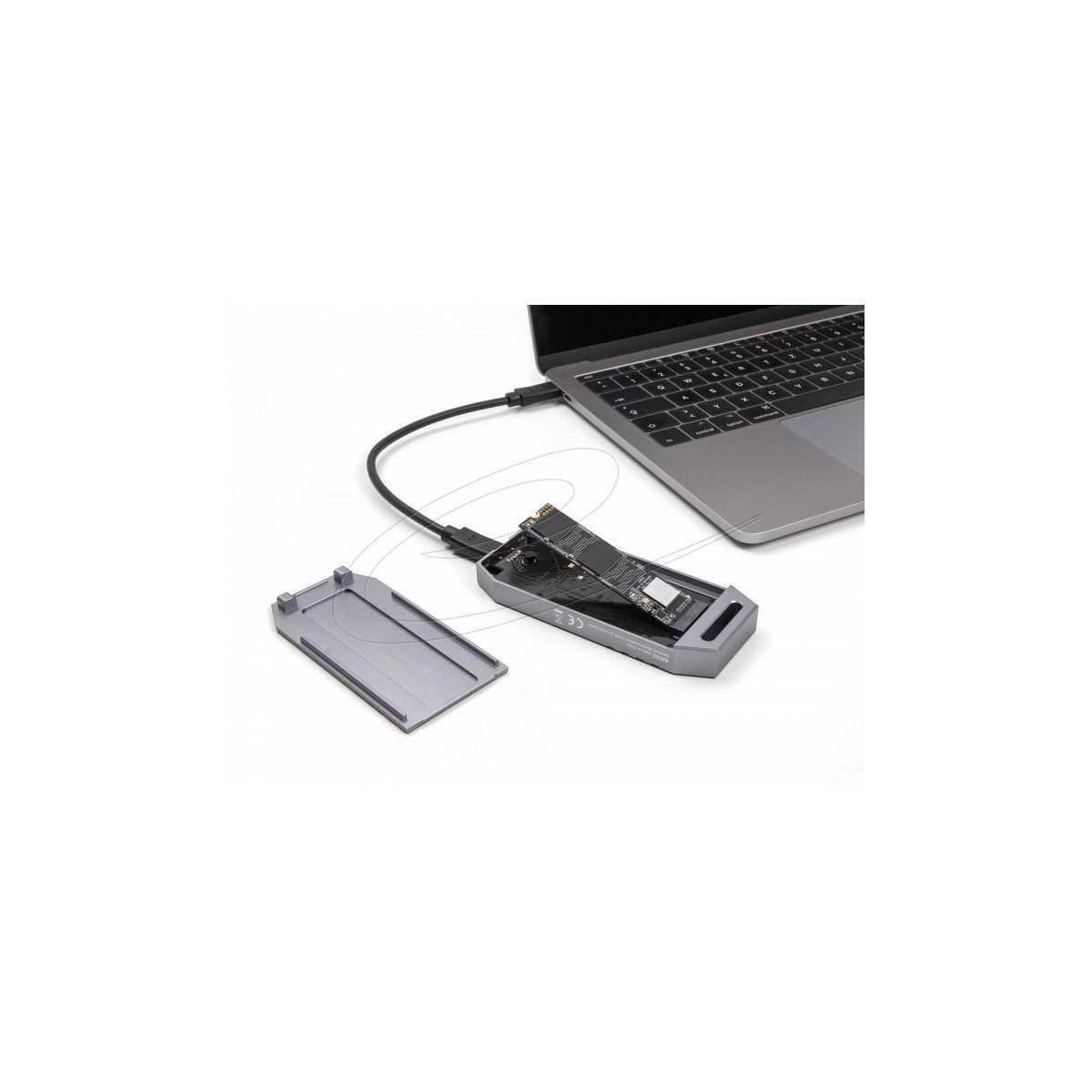 Delock Speichergehäuse - 40 Gbps, tool free - M.2 - M.2 NVMe Card / PCIe (NVMe)-4