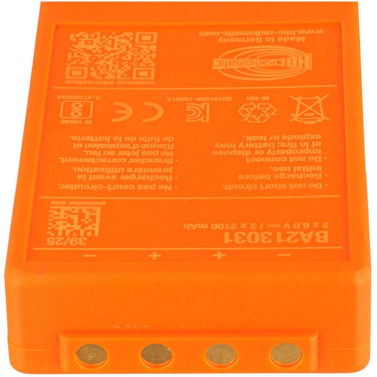Batteria NiMH originale per radiocomando HBC Fub10AA tipo BA213030 - 6,0 V 4200 mAh-4
