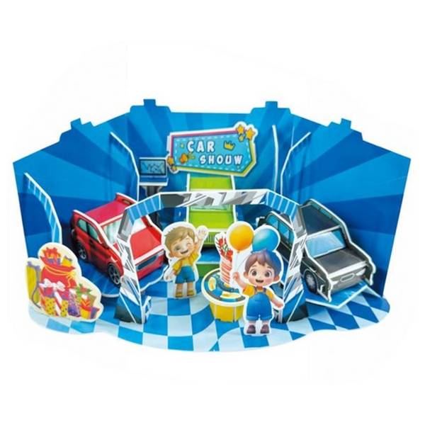 Kit Puzzle 3d Forma Showroom Auto In Miniatura Per Bambini Costruzione Fai Da Te 32401 -