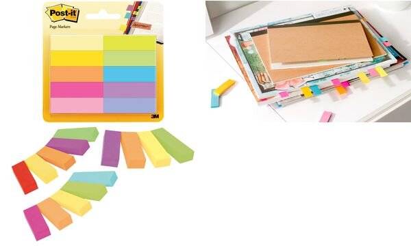 Segnapagina Post-it Notes Markers in Carta 670-5JA-EU 3M - 12,7x44,4 mm - 63135 (Assortiti Conf. 250)-4