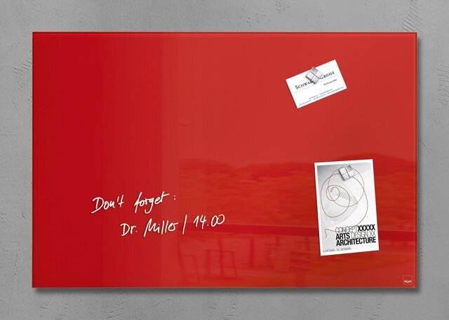 Pannello magnetico Sigel Glass Artverum® 60,0 x 40,0 cm rosso-7