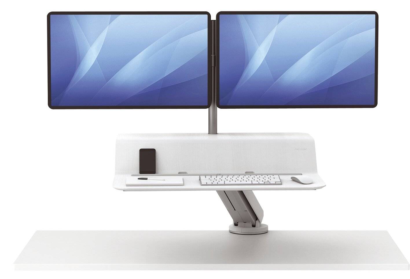 Fellowes Lotus RT (Fellowes 8081801 Lotus RT Dual Sit-Stand Workstation White)-4