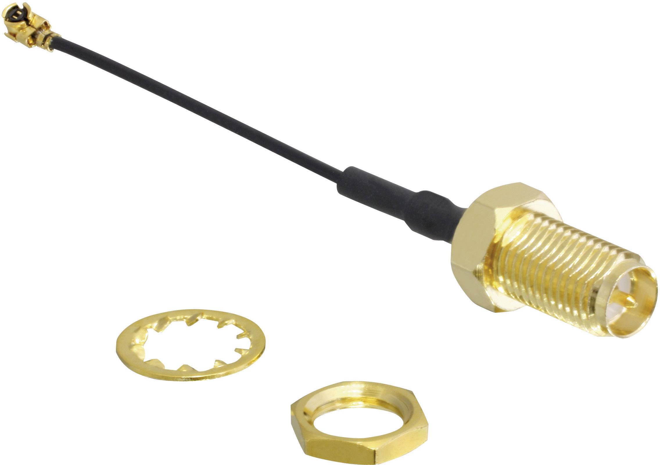 DeLOCK WLAN SMA antenna connection for installation - Antennenanschluss - SMA (M) - 5cm - Koax (88409)