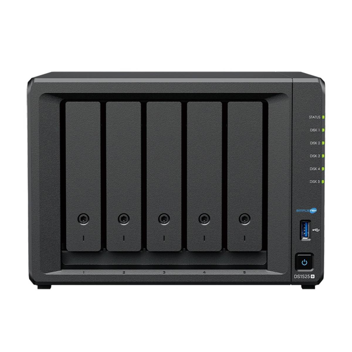 Synology Discstation Nas 5-bay Ds1525+ 20tb 5xhat3300-4t Con Ryzen R1600-4