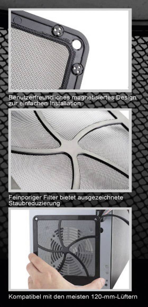 SilverStone FF122B Filter for systemsventilator 1-pack Sort-2
