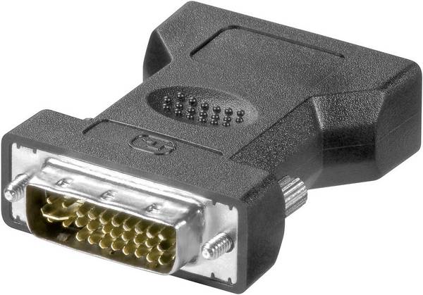 Goobay 68030 DVI / VGA Adattatore [1x Spina DVI 24+5 poli - 1x Presa VGA] Nero  0 mm