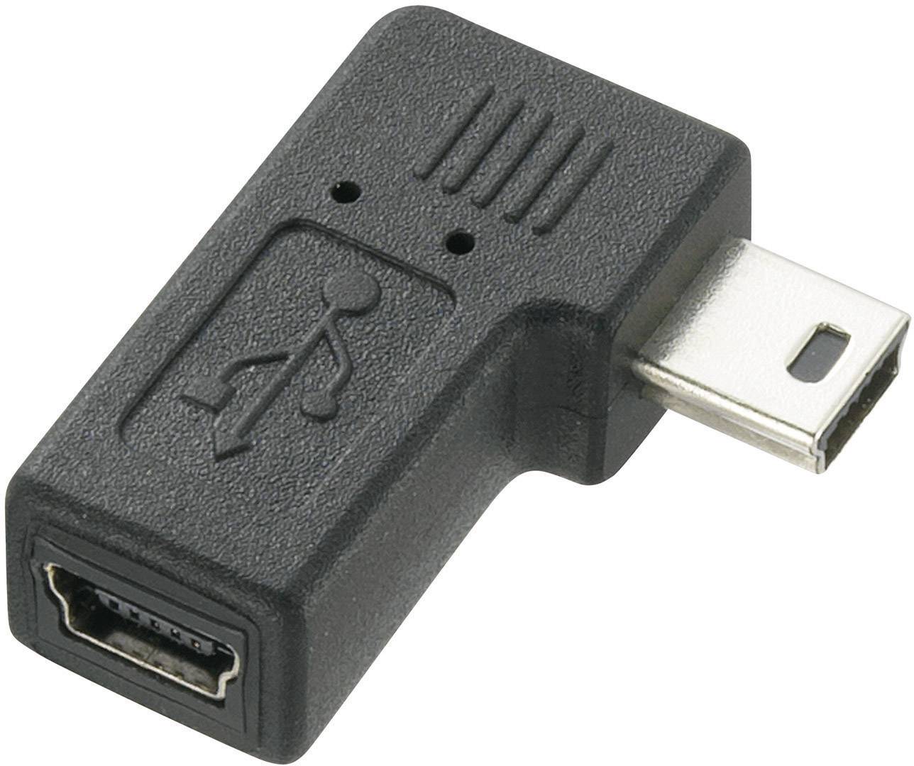 'Adattatore USB nero con porta Mini-USB e uscita HDMI. Utile per collegare dispositivi con porte diverse.'