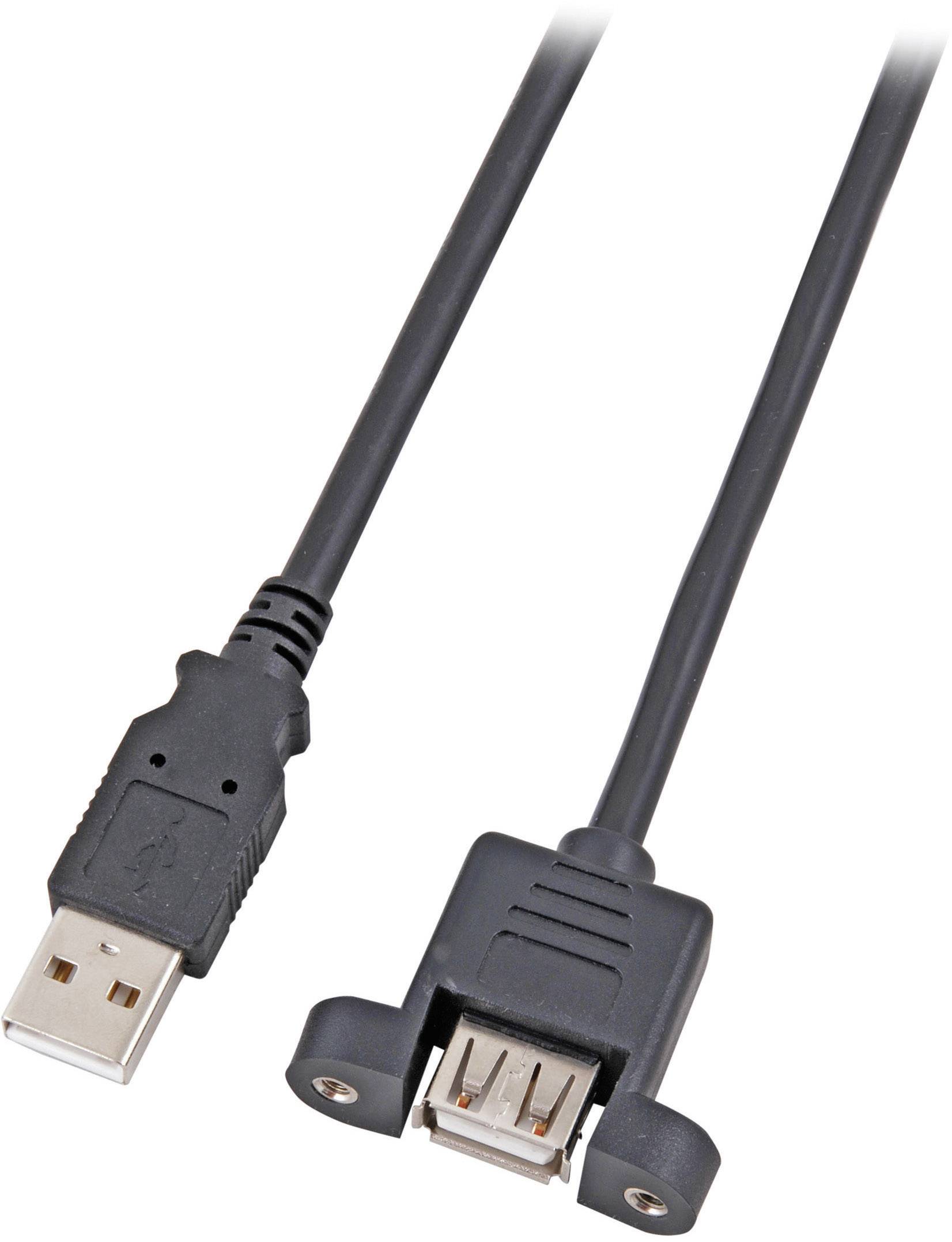 EFB Elektronik Cavo USB USB 2.0 Spina USB-A, Presa USB-A 0.50 m Nero K5291SW.0,5V2-0