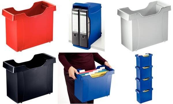 Leitz Plus scatola per la conservazione di documenti Polistirolo Rosso-3