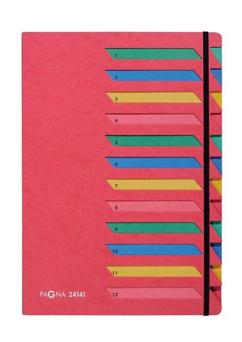 Cartella classificatore PAGNA, 12 pezzi. rosso DIN A4 12 volte rosso-4