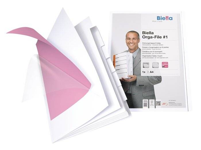 Cartella organizer Biella Cartella organizer Orga-File DIN A4 6 pieghe bianco-5