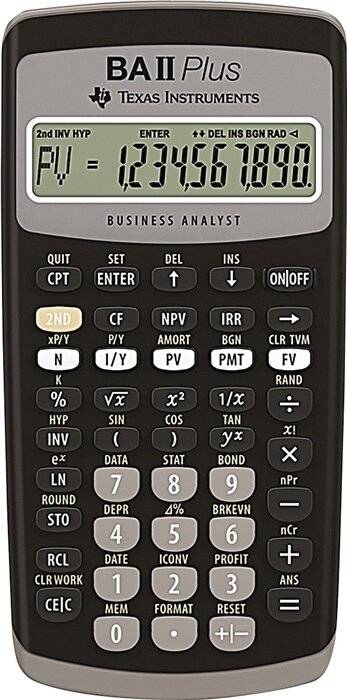 Texas Instruments BAII PLUS - Finanz-Taschenrechner - 10 Stellen - Batterie (BAIIPL)-2