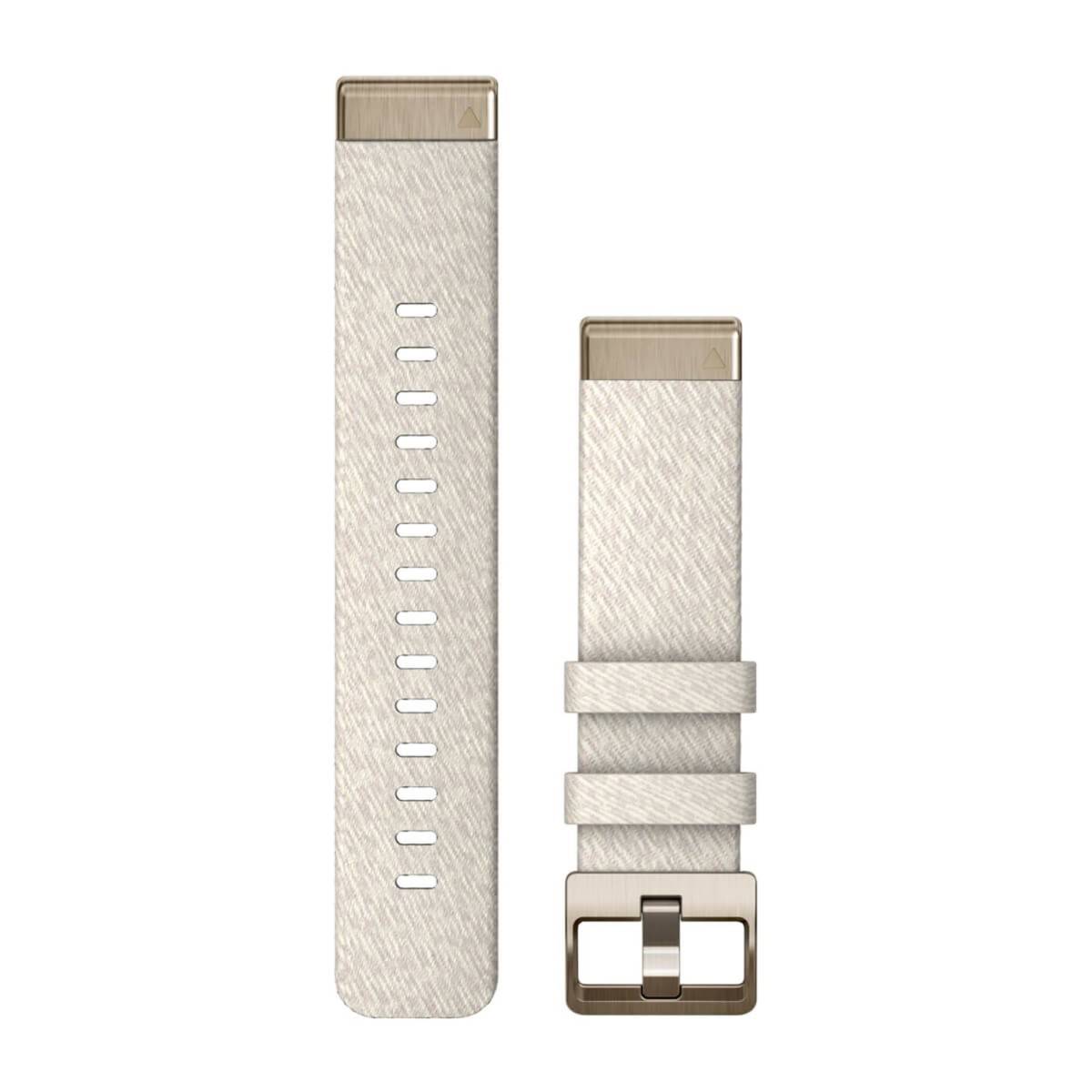 Garmin Cinturino In Nylon Quickfit 20mm, Heathered Cream, Cream Gold-0