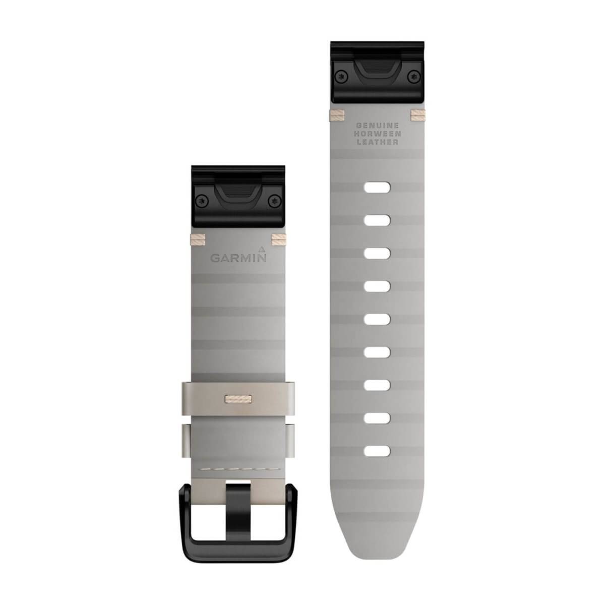 Garmin Cinturino In Pelle Quickfit 20mm, Limestone-1