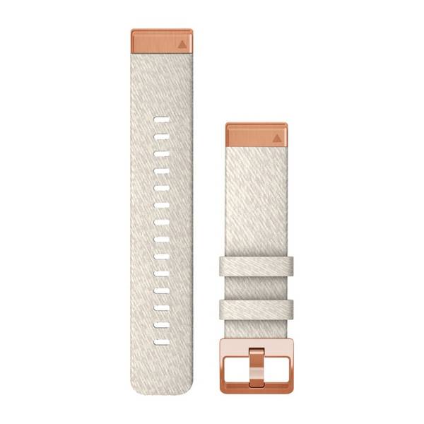 Garmin Cinturino In Nylon Quickfit 20mm, Cream Heathered, Rose Gold