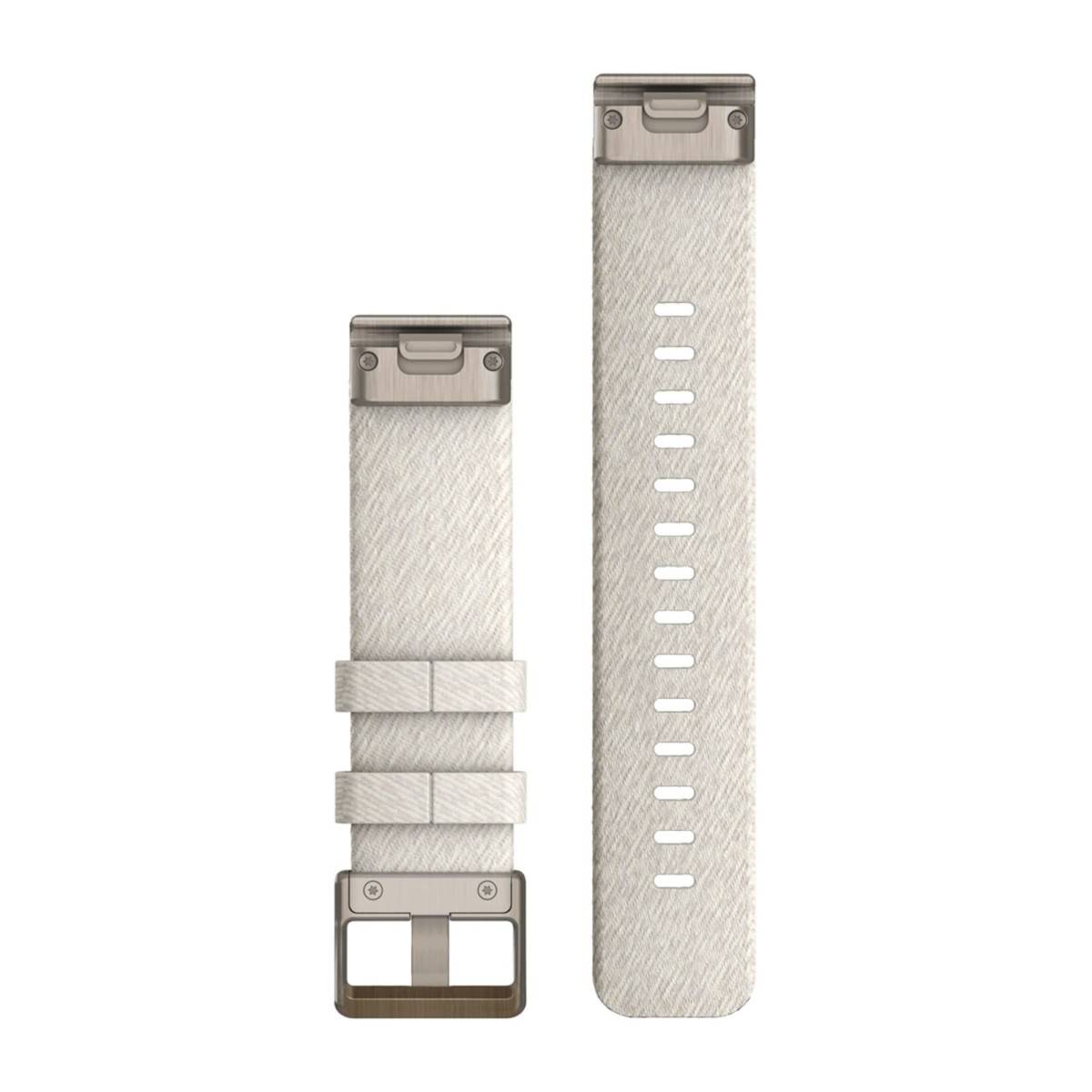 Garmin Cinturino In Nylon Quickfit 20mm, Heathered Cream, Soft Gold-1