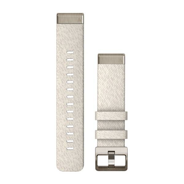 Garmin Cinturino In Nylon Quickfit 20mm, Heathered Cream, Soft Gold