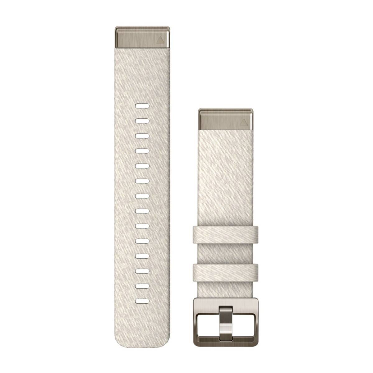 Garmin Cinturino In Nylon Quickfit 20mm, Heathered Cream, Soft Gold-0