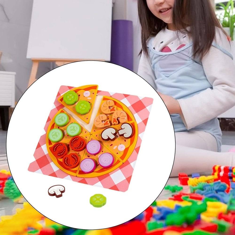 Gioco Abbinamento Smistamento Forme In Legno Educativo Forma Pizza Per Bambini 07525 --3
