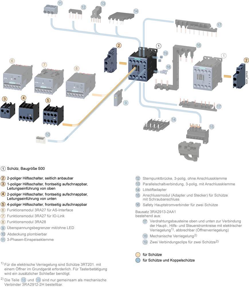 Siemens 3RH2911-1FB22 Interruttore ausiliario innestabile Adatto per marchio (relè): Siemens 1 pz.-3