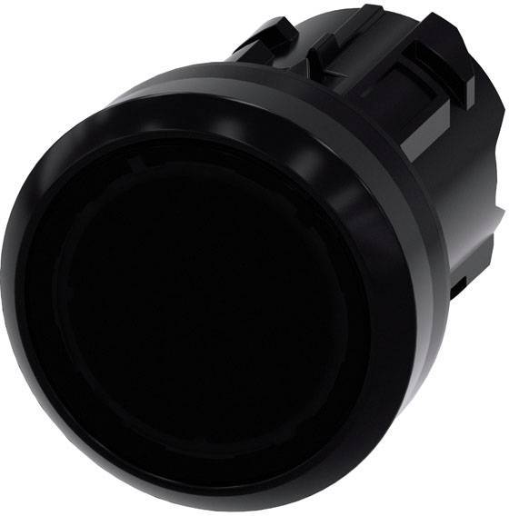 Siemens 3SU10010AB100AA0 3SU1001-0AB10-0AA0 Pulsante illuminato Anello frontale in plastica, rotondo Pulsante Nero 1 pz.