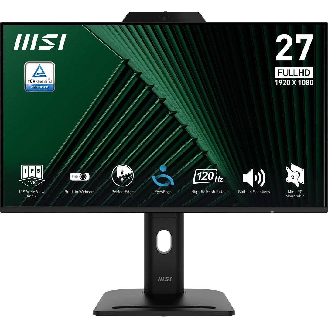 Msi monitor 27 led ips 16:9 fhd 120hz 300 cdm, pivot, hub, webcam, vga/dp/hdmi, multimediale, vesa, epeat-0
