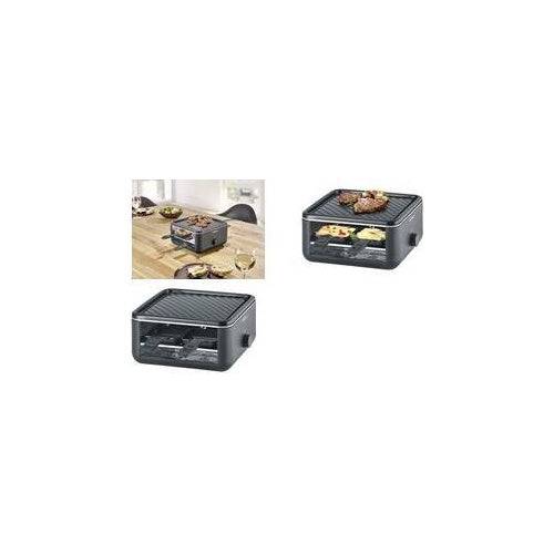Griglia per raclette - SEVERIN - RG2360 - 4 persone. - Compatto - Piatto 24 x 24 cm - Include 4 padelle e spatole - Nero-0