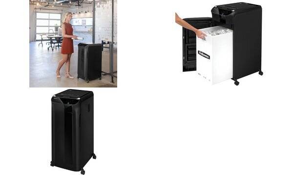 Fellowes AutoMax 600M distruggi documenti Taglio a frammenti Nero (Fellowes AutoMax 600M Micro Cut Shredder 83 Litre 600-5