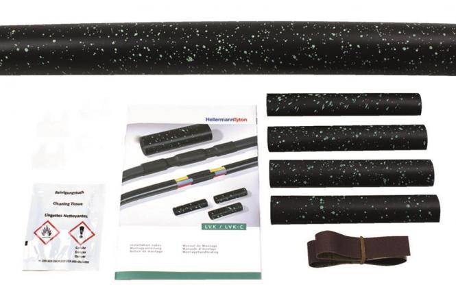 Hellermann Tyton 380-04008 - Schrumpfschlauch - Schwarz - Polyolefin - 17 cm - 5,5 cm - 6 mm (380-04008)