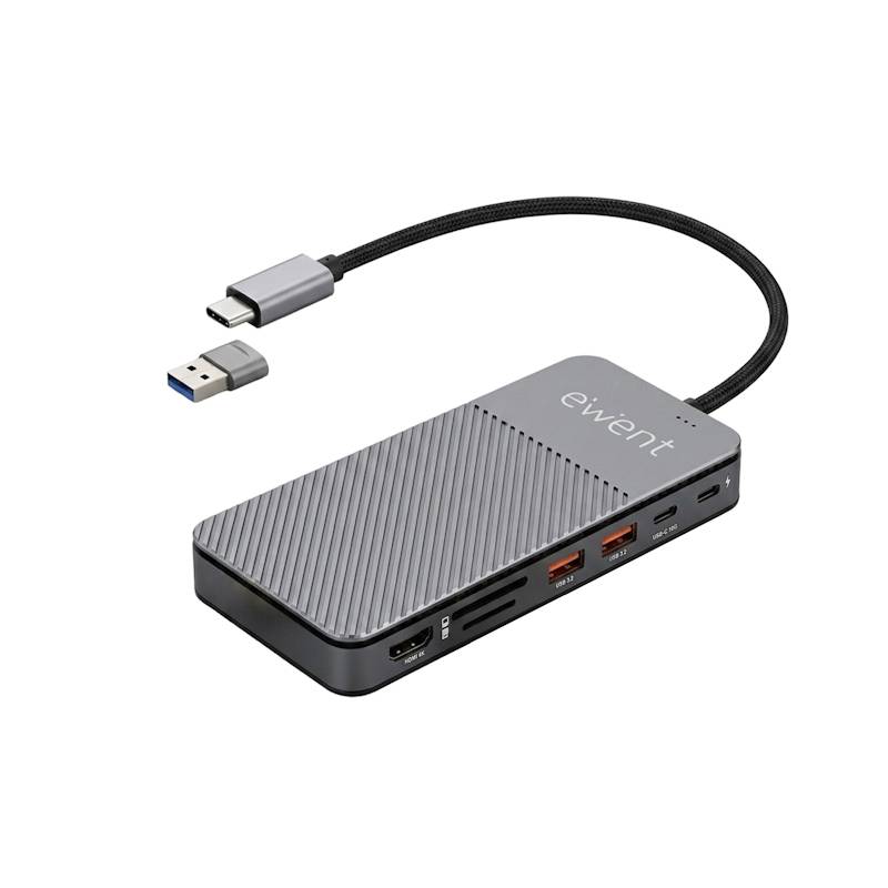 Ewent Dock Multiporta USB-C 8-in-1, USB-C, HDMI, M.2 NVMe, PD 100W-0