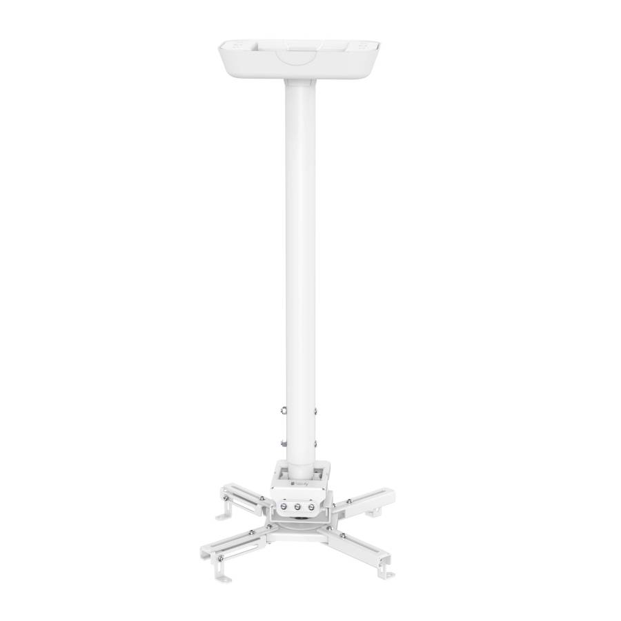 Supporto Universale a Soffitto per Proiettori Estensione 735-1135 mm Bianco-0