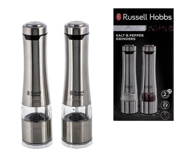 Set macina sale e pepe - RUSSELL HOBBS - 23460-56/RH - Macinazione fine o grossa - Luce LED - Acciaio spazzolato