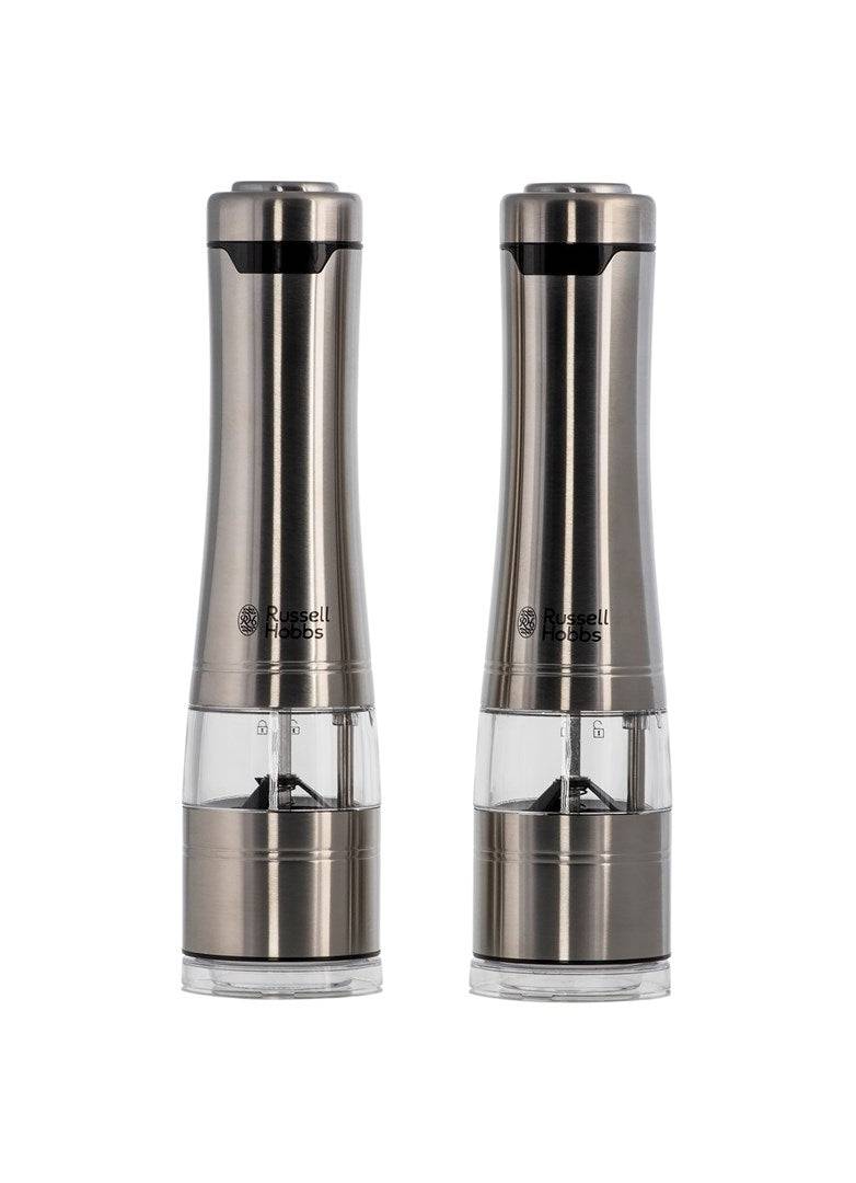 Set macina sale e pepe - RUSSELL HOBBS - 23460-56/RH - Macinazione fine o grossa - Luce LED - Acciaio spazzolato-1