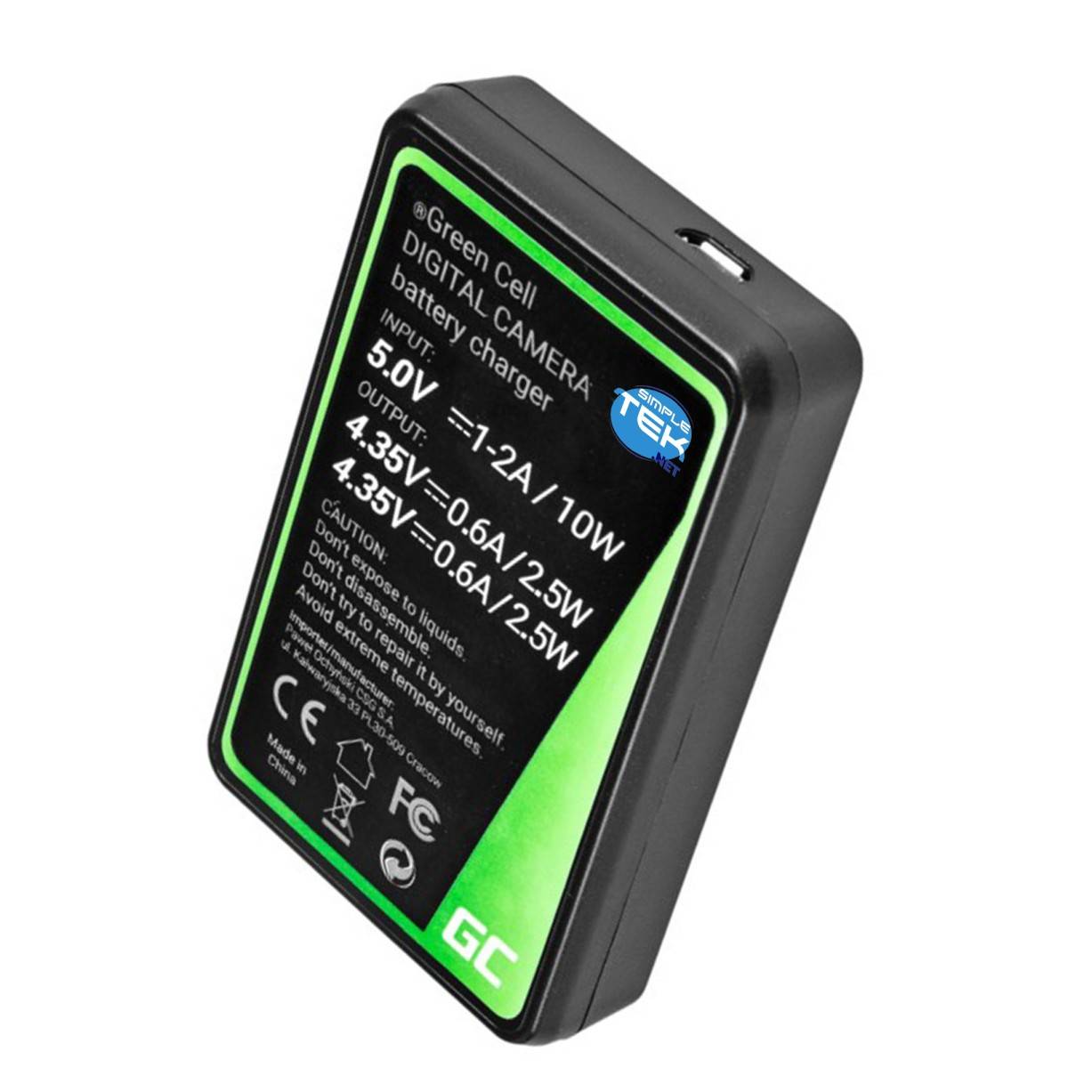 Caricatore Esterno Per Batterie Compatibili Con Gopro Hero 5 6 7 8 Usb Psu-4