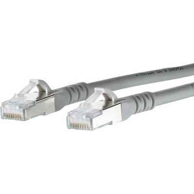 Due cavi Ethernet grigi con connettori RJ45, utilizzati per connessioni di rete in reti informatiche.