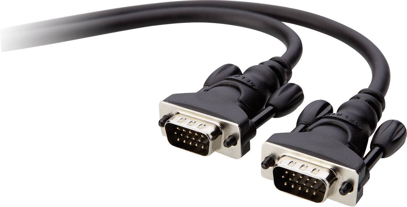 Belkin VGA Cavo Spina VGA 15pin, Spina VGA 15pin 1.80 m Nero F2N028BT1.8M contatti connettore dorati, avvitabile Cavo VG-0