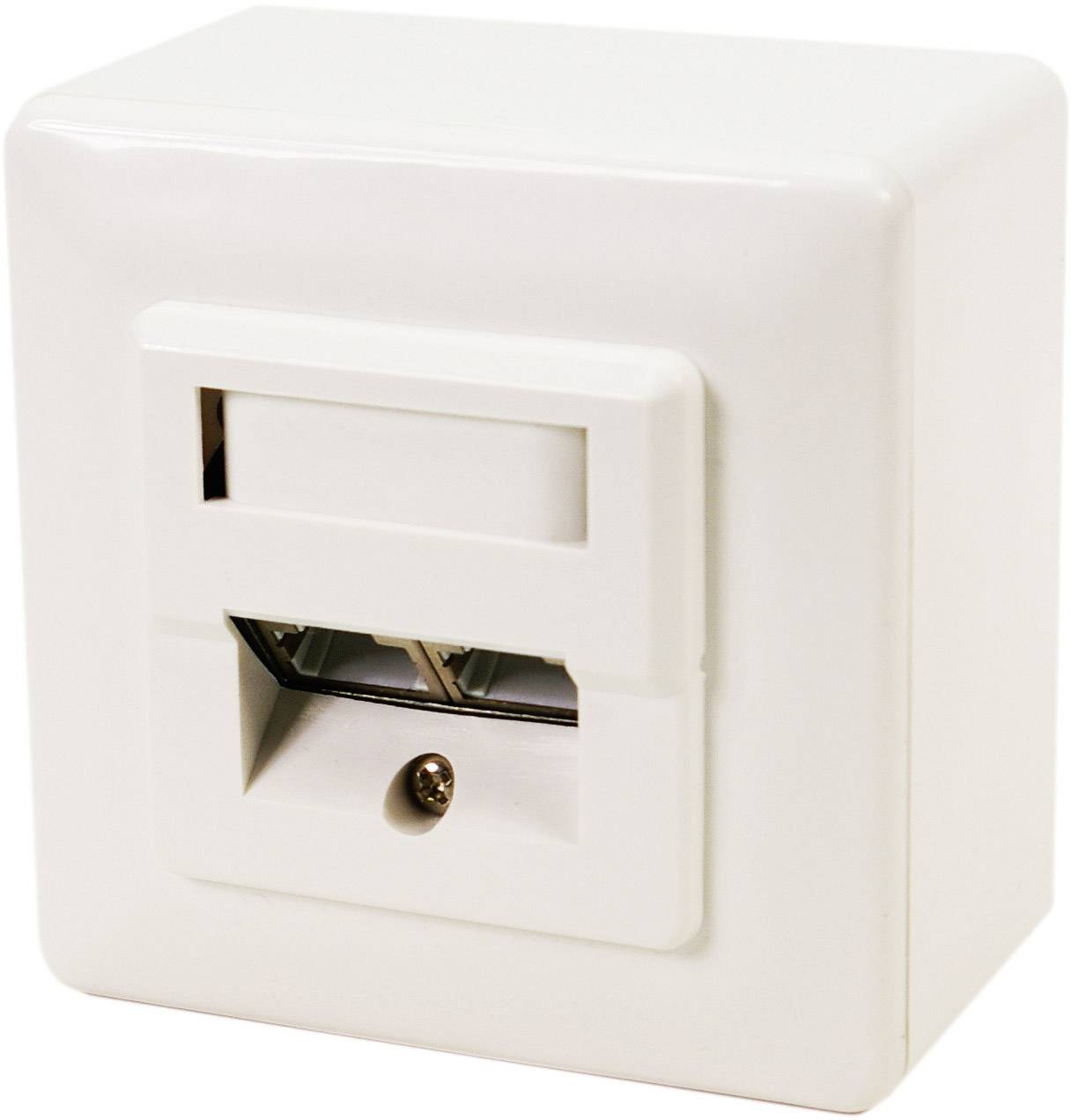 LogiLink Presa di rete Da parete CAT 5e 2 Porte Bianco
