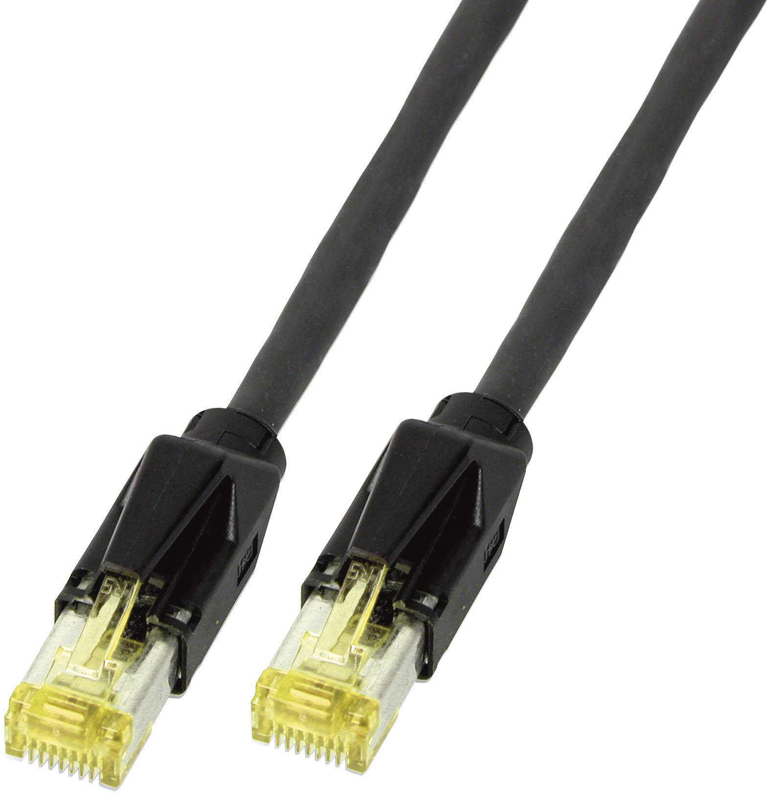 DRAKA K8560SW.20 RJ45 Cavo di rete, cavo patch CAT 6A S/FTP 20.00 m Nero Ritardante di fiamma, con protezione 1 pz.-0