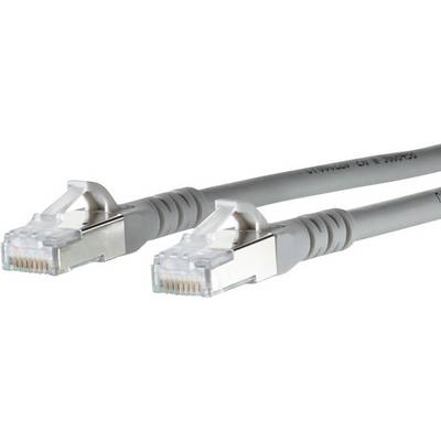 Due cavi Ethernet grigi con connettori RJ-45 su entrambe le estremità, utilizzati per la connessione di rete e il trasferimento dati.