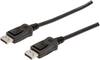 Digitus DisplayPort Cavo Spina DisplayPort, Spina DisplayPort 3.00 m Nero AK-340100-030-S UHD 4K; Cavo Displayport