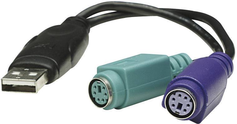 Manhattan PS/2 / USB Mouse e tastiera Cavo [2x Presa PS/2 - 1x Spina A USB 1.1] 20.00 cm Nero-0