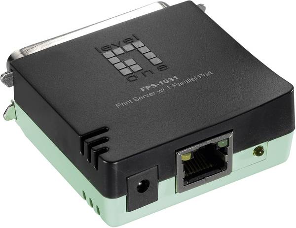 LevelOne FPS-1031 server di stampa LAN Ethernet Nero, Verde (FPS-1031)